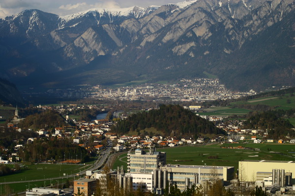 Industriegebiet von Domat/Ems, Graubünden