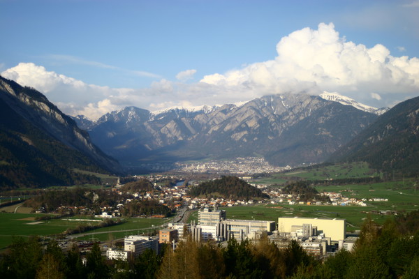 Industriegebiet von Domat/Ems, Graubünden