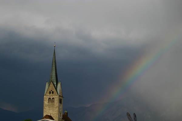 Gewitterstimmung bei Domat/Ems, Graubünden