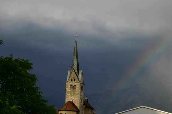 Gewitterstimmung bei Domat/Ems, Graubünden