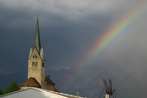 Gewitterstimmung bei Domat/Ems, Graubünden