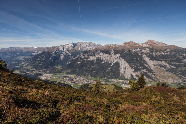 Auf dem Dreibündenstein bei Brambrüesch in Graubünden