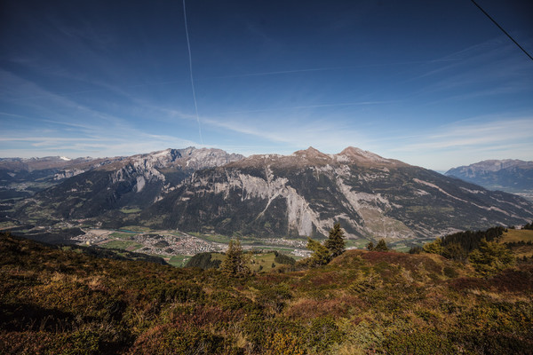 Auf dem Dreibündenstein bei Brambrüesch in Graubünden