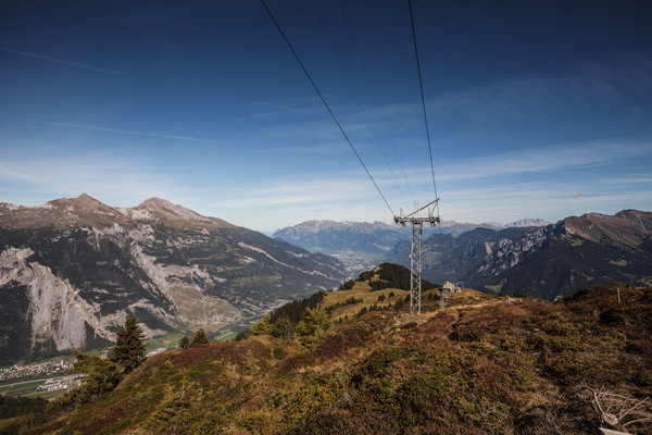 Auf dem Dreibündenstein bei Brambrüesch in Graubünden