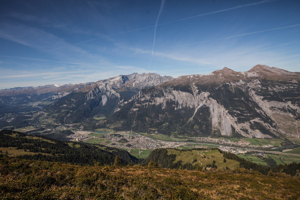 Auf dem Dreibündenstein bei Brambrüesch in Graubünden