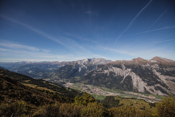 Auf dem Dreibündenstein bei Brambrüesch in Graubünden