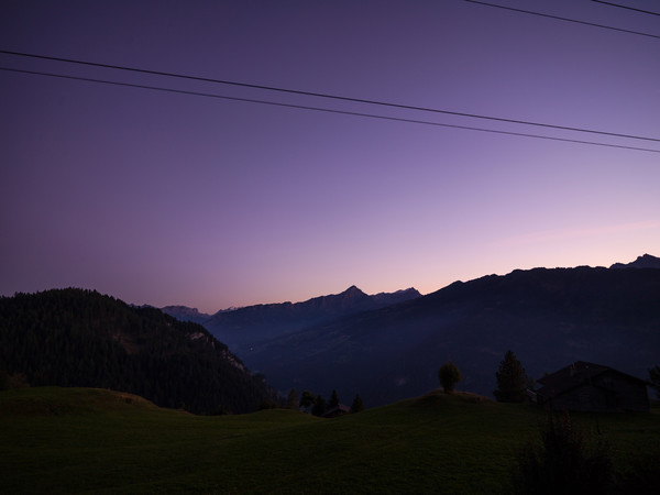 Abendstimmung bei Feldis in Graubünden