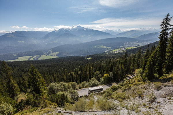 Fidaz in der Surselva, Graubünden, Schweiz
