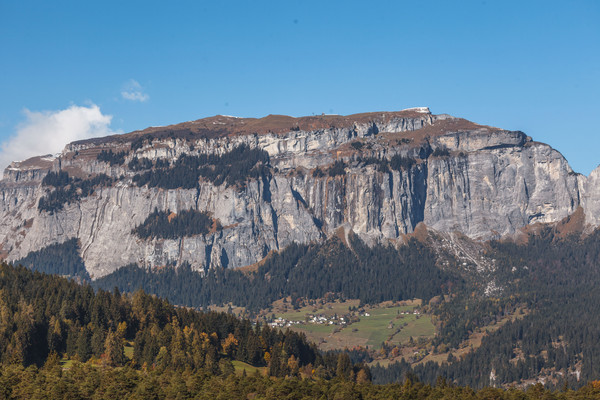 Fidaz in der Surselva, Graubünden, Schweiz