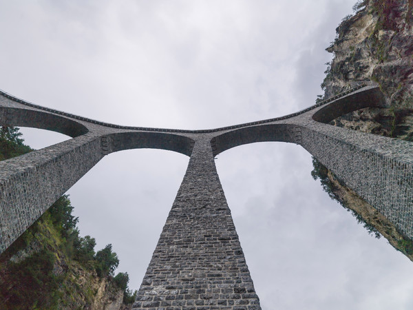 Landwasserviadukt bei Filisur im Albulatal