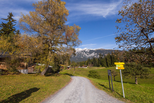 Wandern bei Conn, Flims; Graubünden; Schweiz