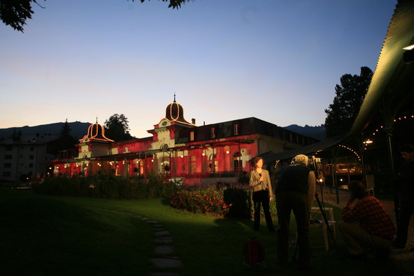 Hotel Waldhaus in Flims, angestrahlt von Gerry Hofstetter