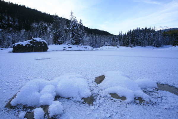 Caumasee im Winter