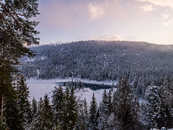 Foto: Caumasee, Winter; Flims; Surselva; Schweiz; Graubünden