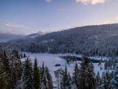 Caumasee, Winter; Flims; Surselva; Schweiz; Graubünden