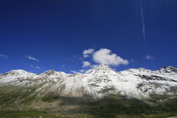 Auf dem Flüelapass in Graubünden, Schweiz