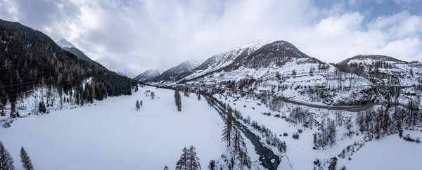 Blick auf Giarsun, Unterengadin, Graubünden