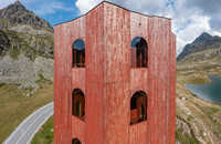Roter Turm, Julierpass, Engadin, Graubünden, Schweiz