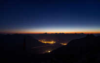 Foto: Sonnenuntergang, Piz Languard, Pontresina, Engadin