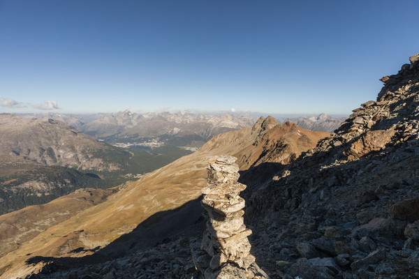 Wandern in der Region vom Piz Languard bei Pontresina, Oberengadin, Engadin, Graubünden, Schweiz, Switzerland, Wandern