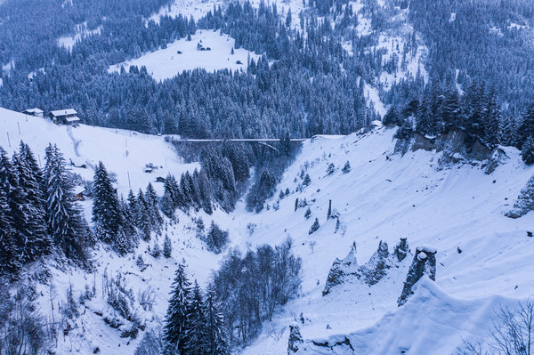 Langwies, Schanfigg, Graubünden, Schweiz