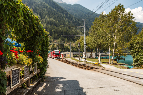 Miralago am unteren Ende des Lago di Poschiavo im Puschlav