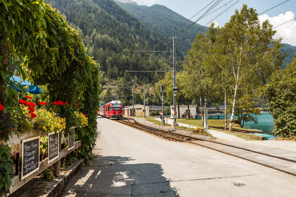 Miralago am unteren Ende des Lago di Poschiavo im Puschlav