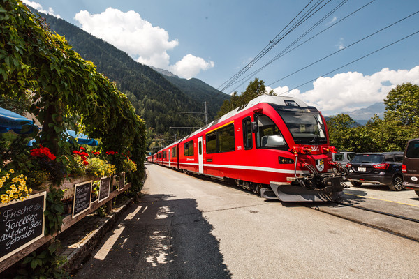 Miralago am unteren Ende des Lago di Poschiavo im Puschlav