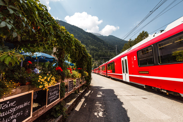 Miralago am unteren Ende des Lago di Poschiavo im Puschlav