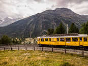 Bernina Nostalgie Express, Montebellokurve, Morteratsch, Pontresina, Graubünden