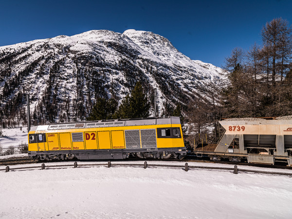Montebellokurve, Oberengadin, Graubünden, Schweiz