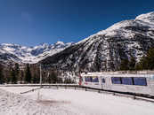 Foto: Montebellokurve, Oberengadin, Graubünden, Schweiz
