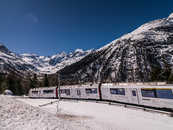 Montebellokurve, Oberengadin, Graubünden, Schweiz