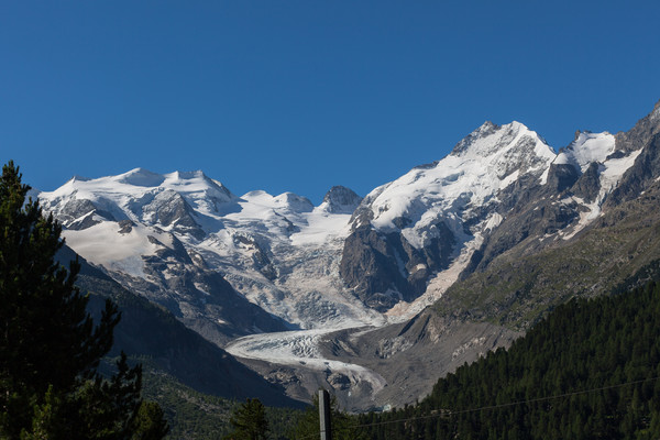 Piz Bernina, Pontresina, Oberengadin, Engadin, Graubünden, Schweiz, Switzerland, Sommer, Eis, Schnee,