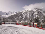 Foto: Montebellokurve, Berninapass, Pontresina, Oberengadin, Engadin, Graubünden, Schweiz
