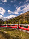 Foto: Montebellokurve, Morteratsch, Pontresina, Oberengadin, Graubünden, Schweiz