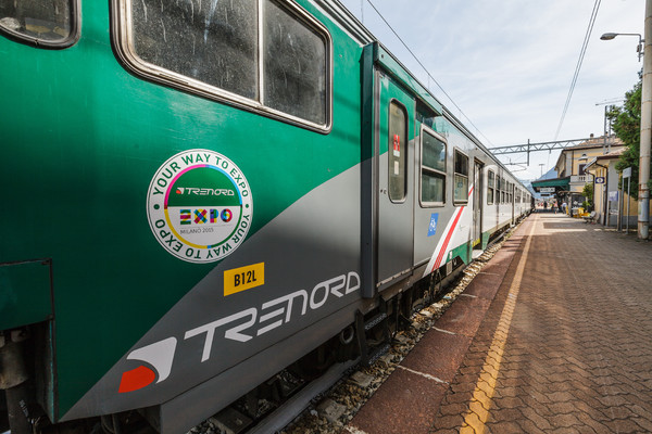 Bein Bahnhof von Morbegno im Veltlin