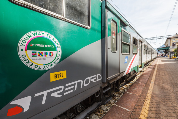 Bein Bahnhof von Morbegno im Veltlin