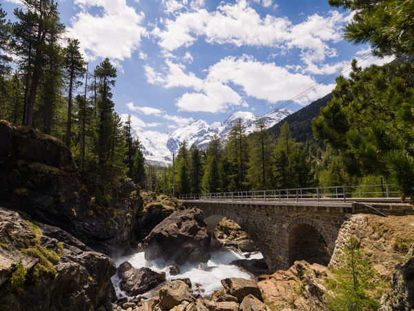 Rhätische Bahn bei Morteratsch