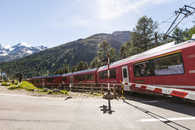 Montebellokurve, Morteratsch, Engadin; Graubünden; Schweiz; Switzerland;