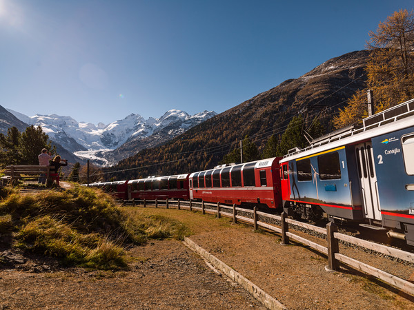 Montebellokurve; Berninapass; Pontresina; Oberengadin; Engadin; Graubünden; Schweiz; Switzerland; Landschaft;