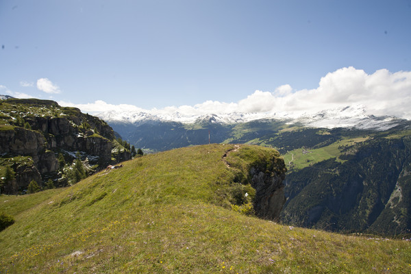 Riss in Felskopf auf der Muttner Alp