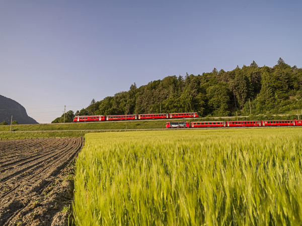 RhB-Pendler kreuzen sich bei Reichenau