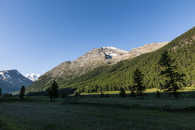 Foto: Montebellokurve, Morteratsch, Engadin; Graubünden; Schweiz; Switzerland;