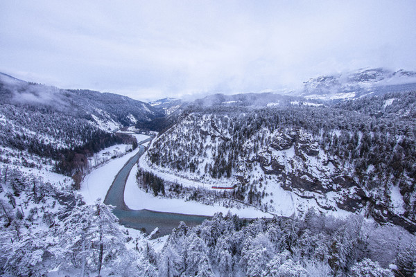 Rheinschlucht, Bonaduz, Graubünden, Schweiz, Switzerland