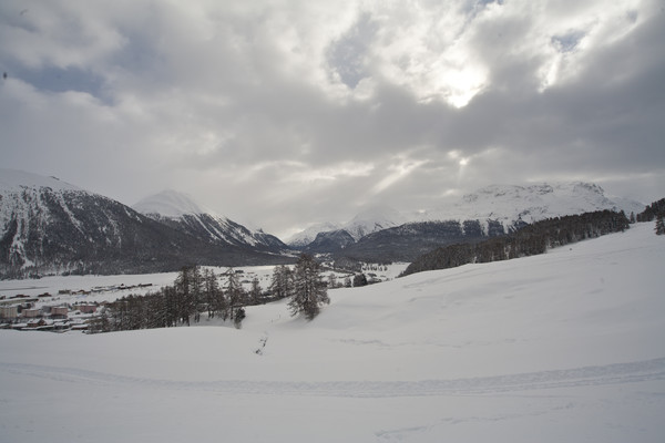 Blick auf Samedan