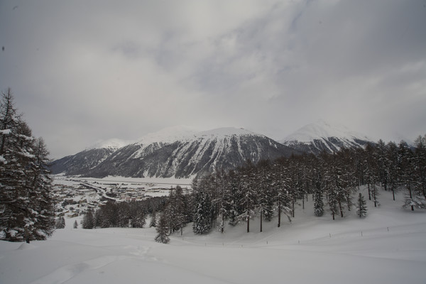 Blick auf Samedan