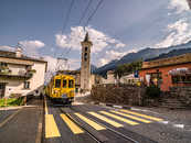 Foto: Bernina Nostalgie Express, San Antonio, Poschiavo, Puschlav, Graubünden, Schweiz