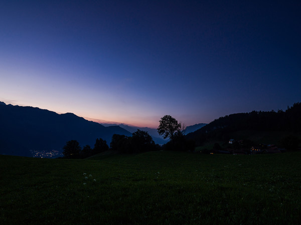 Abendstimmung bei Chur, Rheintal, Graubünden, Schweiz, Switzerland