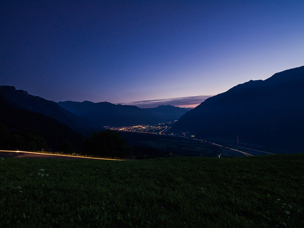 Abendstimmung bei Chur, Rheintal, Graubünden, Schweiz, Switzerland